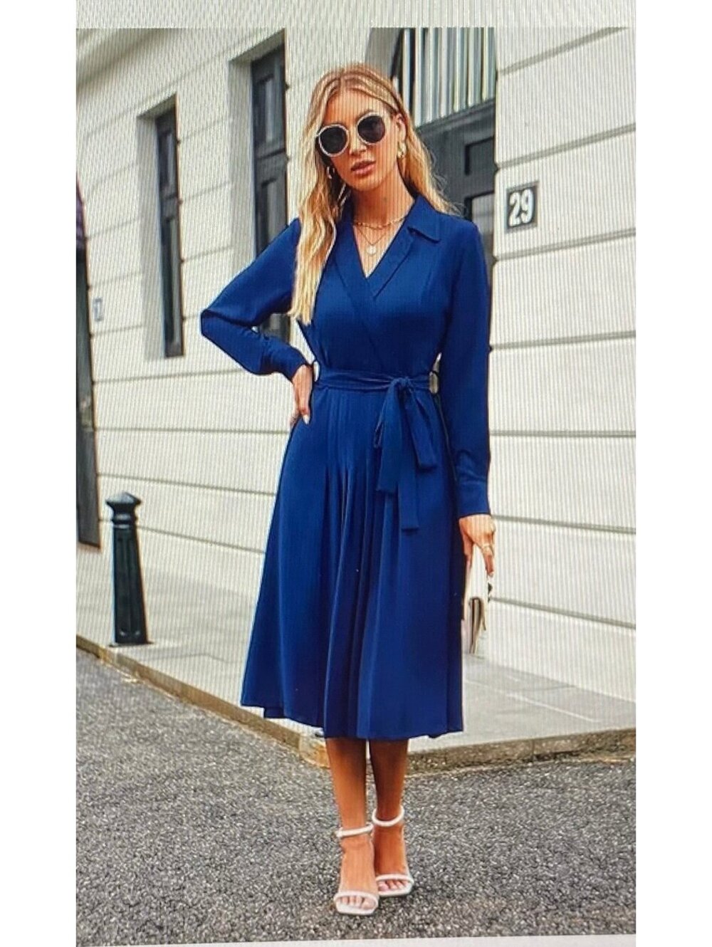 Grace Karin Women’s Long Sleeve Pleated Dress Size L - Picture 4 of 5